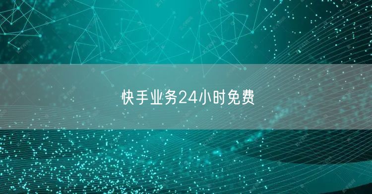 快手业务24小时免费